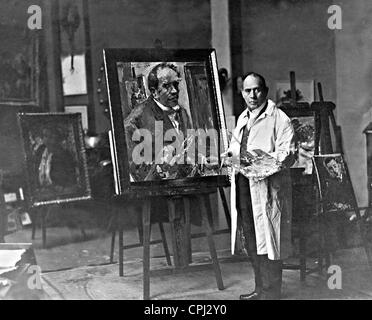 Lovis Corinth in his studio, 1925 Stock Photo