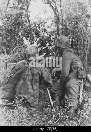 German soldiers during fights in the Normandy, 1944 Stock Photo