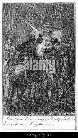 Abduction of the last Polish king Stanislaw II, 1771 Stock Photo