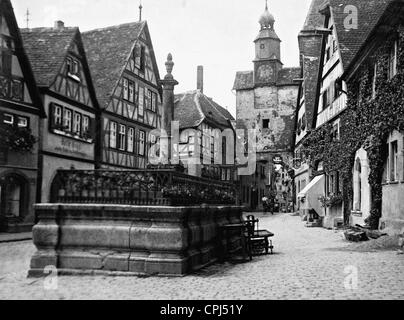 The Markusturm (Markus tower) in Rothenburg ob der Tauber, 1935 Stock Photo