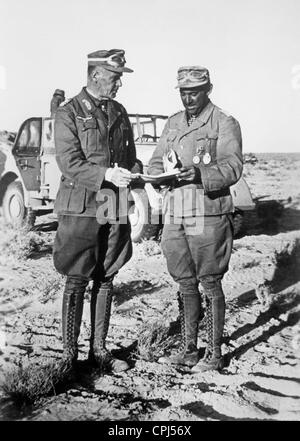 Ludwig Cruewell and Lieutenant Colonel Baierlein, 1942 Stock Photo