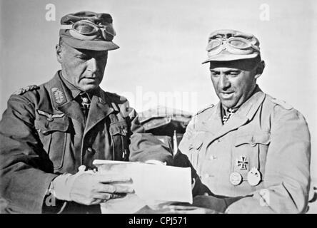 Ludwig Cruewell and Lieutenant Colonel Baierlein, 1942 Stock Photo