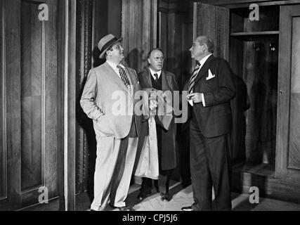 Otto Wallburg, Ernst Behmer and Paul Wegener in 'Inge und die Millionen', 1933 Stock Photo