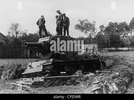 Captured Soviet tank on the Eastern front Stock Photo - Alamy