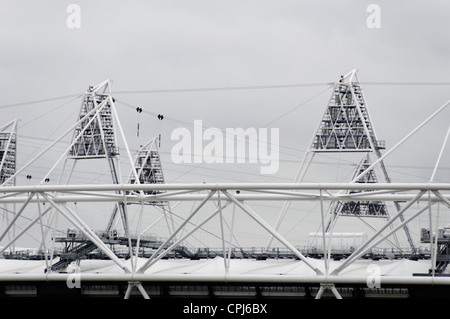 LONDON, UK - MAY 14: The London 2012 Olympic Park under construction on May 14, 2012 in Stratford, London. Stock Photo