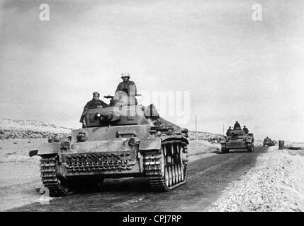 Tanks of the German Africa Corps on the alert, 1941 Stock Photo - Alamy