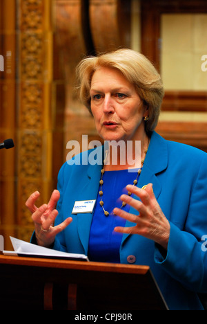 Baroness Barbara Young, Chief Executive of Diabetes UK, speaking at a lobby day for diabetes sufferers, London, UK. Stock Photo