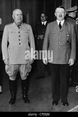 Benito Mussolini and Adolf Hitler in Munich, 1940 Stock Photo