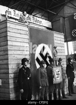 Adolf Hitler in front of workers in Graz, 1938 Stock Photo