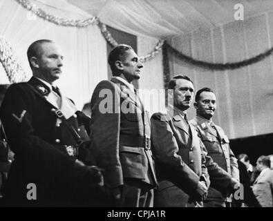 Otto Dietrich, Karl Hermann Frank, Adolf Hitler, Konrad Henlein, 1938 Stock Photo