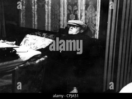 Passenger in the airship 'Graf Zeppelin' Stock Photo