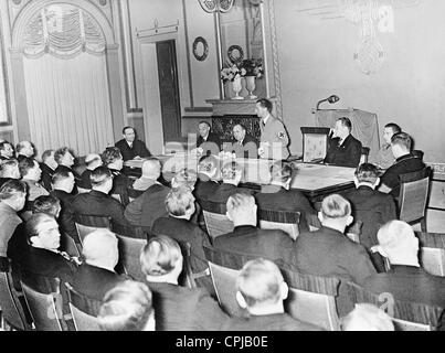 Hanke, Schmidt-Leonhardt, Funk, Joseph Goebbels, Franz Moralles, Alfred Ingmar Berndt, 1936 Stock Photo
