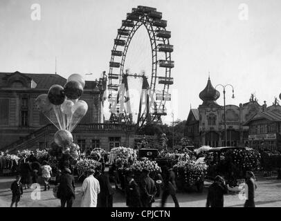 Giant ferris wheel at the Vienna Prater, 1931 Stock Photo