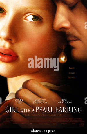 Girl with a Pearl Earring  2003 - UK  Director: Peter Webber Scarlett Johansson, Colin Firth  Movie poster (UK) Stock Photo