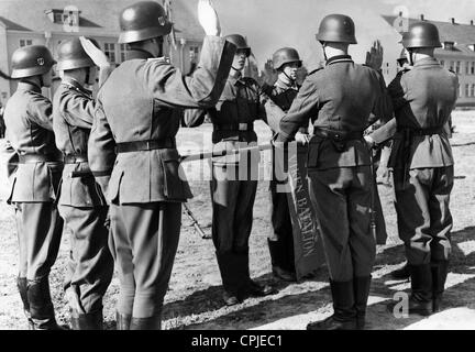 Swearing in of Norwegian volunteers of the Waffen-SS, 1941 Stock Photo