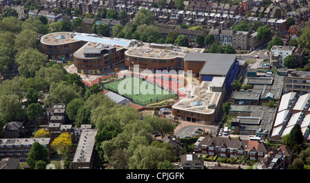 aerial view of City of London Academy Highbury Grove, Islington, London N5 Stock Photo