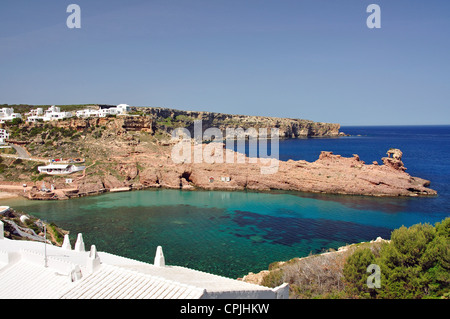 View of bay, Cala Morell, Menorca, Balearic Islands, Spain Stock Photo