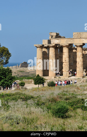 Selinunte. Sicily. Italy. Temple E (5C BC) Stock Photo