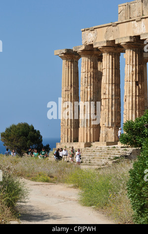 Selinunte. Sicily. Italy. Temple E (5C BC) Stock Photo