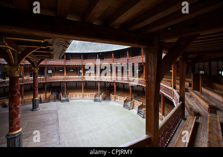 London, the Shakespeare's places, the Globe theatre rebuilded with the same materials and tecniques of the original Stock Photo