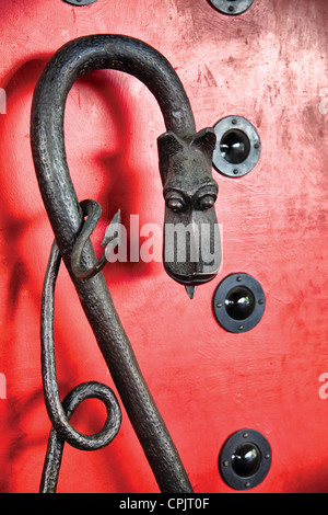 Iron Serpent Door Handle Stock Photo