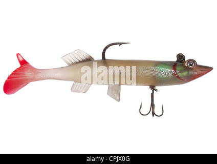 Jelly fishing lure on white background Stock Photo