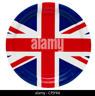 Jubilee union jack paper plate Stock Photo