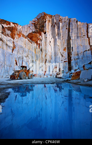 Marble quarry close to Kinidaros village, Naxos island, Cyclades, Greece Stock Photo