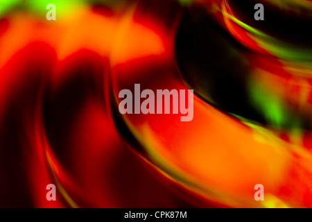 Closeup of colorful glass. Abstract image taken with a high magnification macro lens. Stock Photo