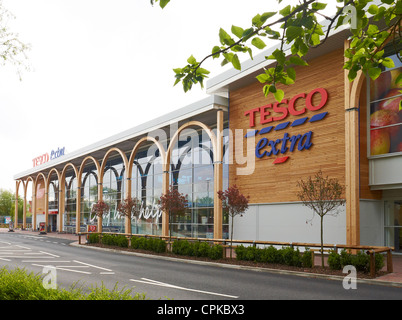 Tesco Extra store in Crewe Cheshire UK Stock Photo