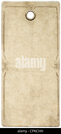 Isolated old label on white Stock Photo