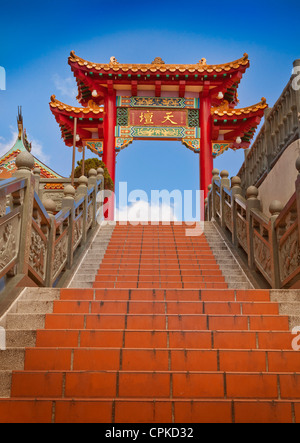 Chinese pagoda styled architecture, Chin Swee Cave Temple, Genting Highlands, Malaysia. Stock Photo