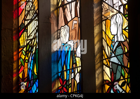 The Millennium Window, St. John the Baptist Church, Henley-in-Arden, Warwickshire, England, UK Stock Photo