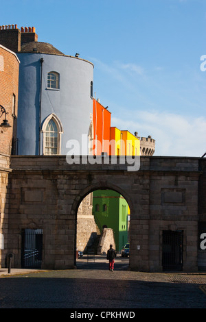 The surroundings of Dublin Castle Stock Photo