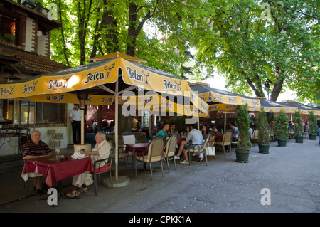 Restaurant terrace Kalemegdan park area central Belgrade Serbia Europe Stock Photo