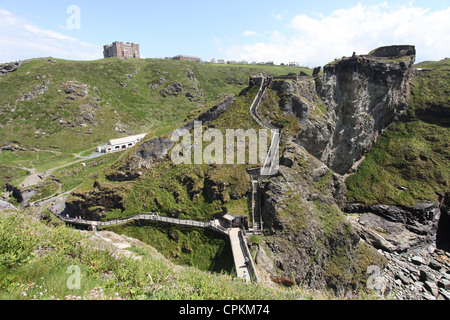 Tintagel Castle in North Cornwall. Picture by James Boardman. Stock Photo