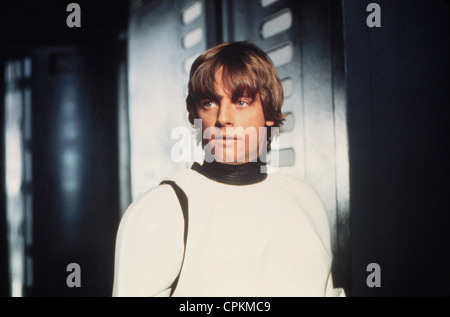 A portrait of Luke Skywalker in the 1977 film Star Wars. Stock Photo