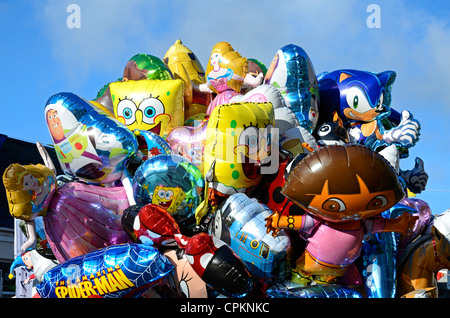 Chrildrens helium balloons Stock Photo