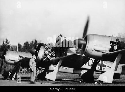 German fighter planes Focke Wulf Fw 190, 1942 Stock Photo