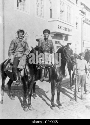 Russian Cossacks during the Polish-Russian War, 1920 Stock Photo