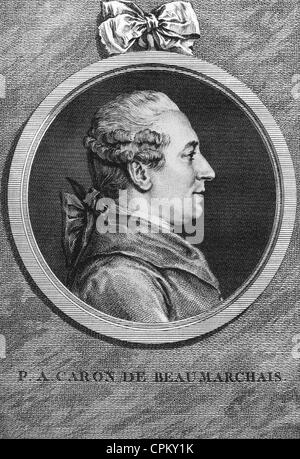 Pierre Augustin Caron de Beaumarchais Stock Photo