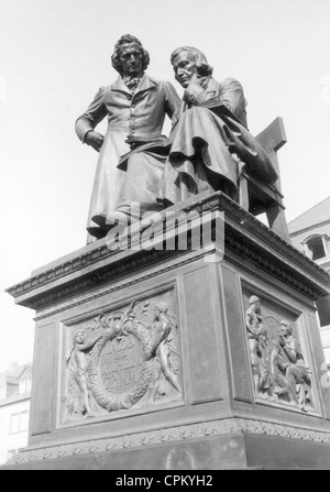 Jakob Grimm and Wilhelm Grimm Stock Photo