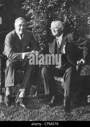 Franklin D. Roosevelt with his Vice President John R. Garner, 1933 Stock Photo