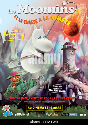 Muumi ja punainen pyrstötähti Moomins and the Comet Chase Year : 2010 Finland Director : Maria Lindberg Animation French poster Stock Photo