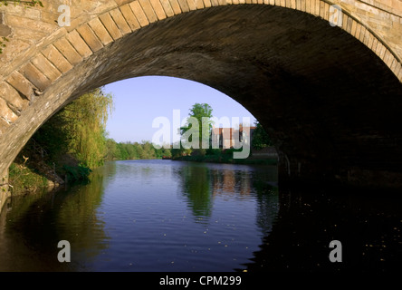 Bridge over River Tees at Yarm Stock Photo