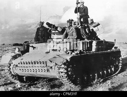 German Panzer IV in Africa, 1941 Stock Photo