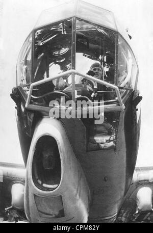 Pulpit of a German Junkers Ju 88, 1941 Stock Photo