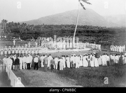 Inauguration of the war memorial in Samoa, 1900 Stock Photo