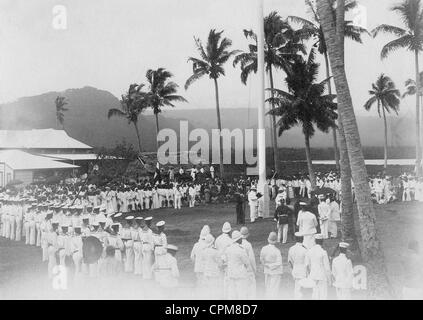 Seizure of Samoa by the Germans, 1900 Stock Photo