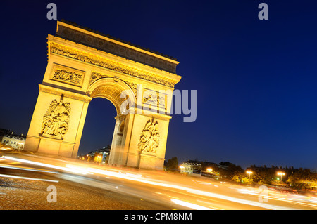 Arch of Triumph on the star place square. Paris, France Stock Photo